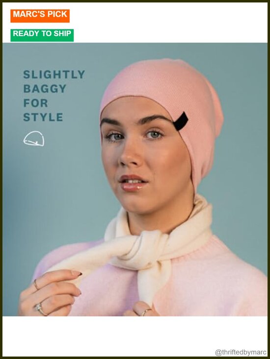 100% Cotton Stretchy Beanie Hat - Soft Chemo Cap Non-Slip main image 4